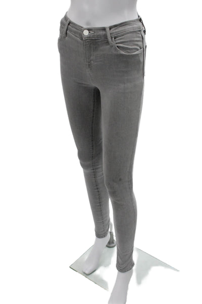 J Brand Womens Skinny Jegging Gray Mid Rise 30 Inseam Size 24