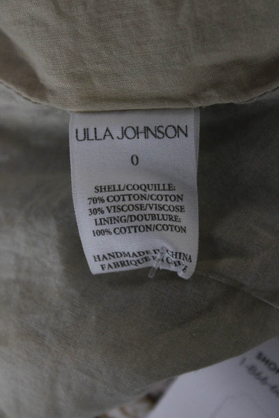 Ulla Johnson Womens Fit & Flare Mini Dress Brown Square Neck Size 0