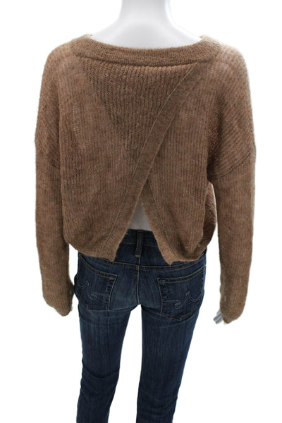 Michelle Mason Unisex Designer Brown Baby Alpaca Pullover Sweater Size PP