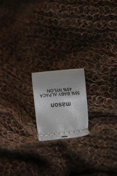 Michelle Mason Unisex Designer Brown Baby Alpaca Pullover Sweater Size PP