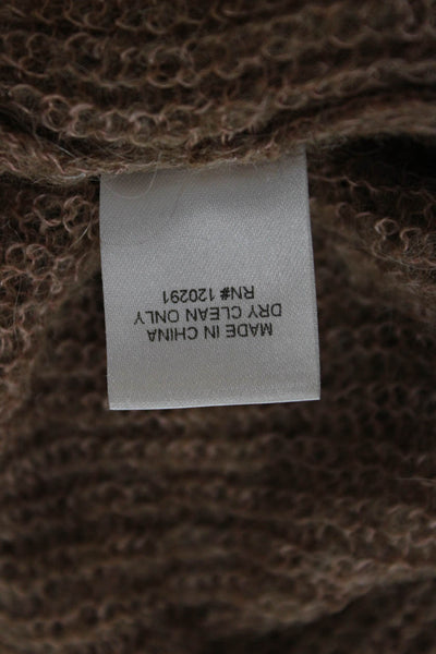 Michelle Mason Unisex Designer Brown Baby Alpaca Pullover Sweater Size PP
