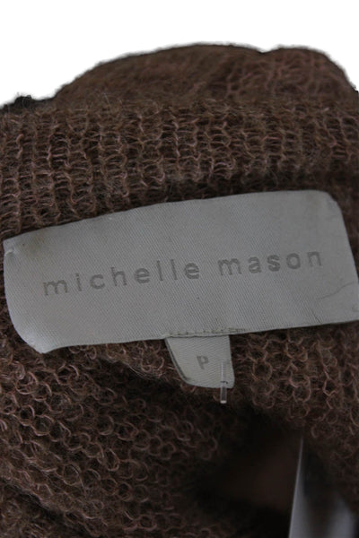Michelle Mason Unisex Designer Brown Baby Alpaca Pullover Sweater Size PP