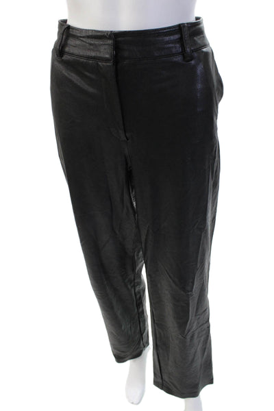 Commando Women Dress Pants Black Biker Zip Size M