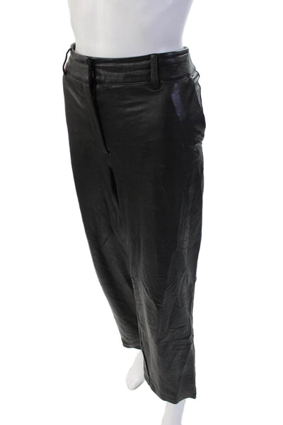 Commando Women Dress Pants Black Biker Zip Size M