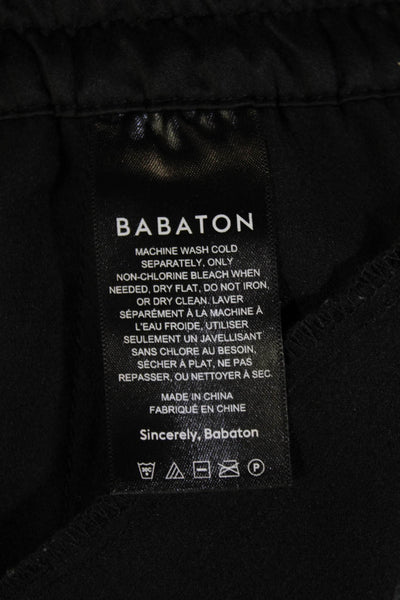 Babaton Womens Mini Pencil Skirt Black Polyurethane Size XS