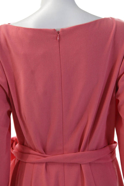 Tahari Womens Sheath Wrap Dress 3/4 Sleeve Pink Size 12