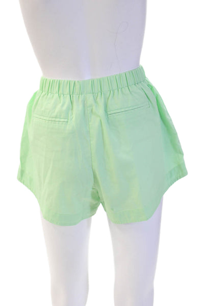 Kimberly Taylor Unisex Green Beach Solid Polyester Blend Shorts Size S