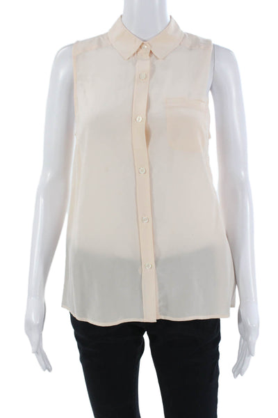 AG Adriano Goldschmied Womens Sleeveless Cotton Button Up Blouse Size XS