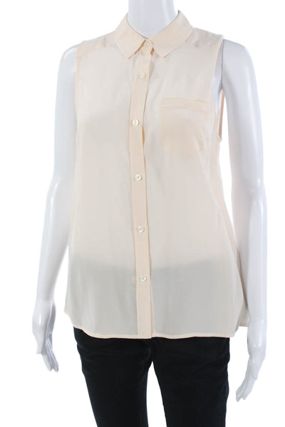 AG Adriano Goldschmied Womens Sleeveless Cotton Button Up Blouse Size XS