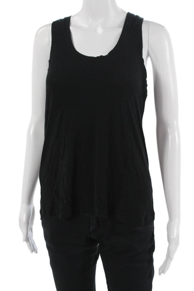 Splits 59 Women Basic Sleeveless Tank Black Round Neck Viscose Spandex Size S