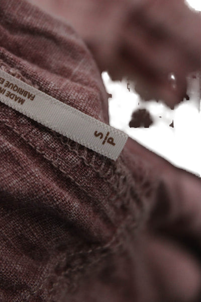 Free People Unisex Pink Bohemian Linen Viscose Shorts Size S