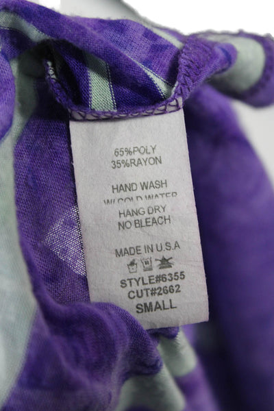 Vintage Havana Women Maxi Sundress Purple Striped Drawstring Mid-Calf Size S
