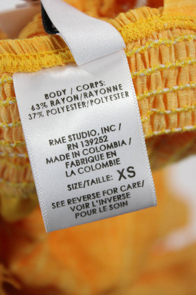 Peixoto Womens Orange Sundress Tie Rayon Polyester Above Knee Size XS