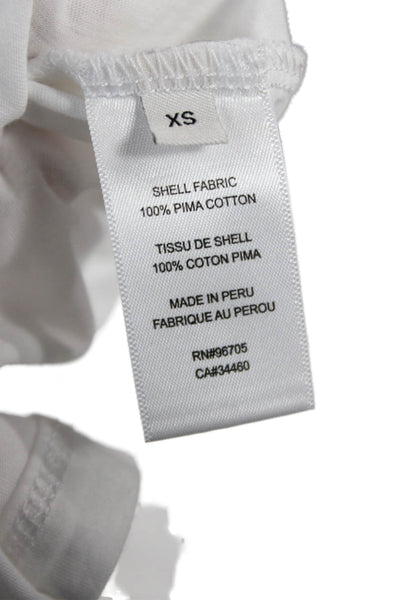 Rebecca Taylor Women Basic T-Shirt White Pima Cotton Crew Short Sleeve Size XS