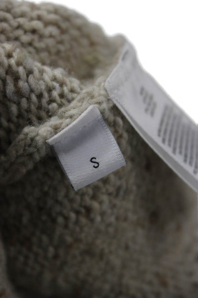 Re/Done Unisex Beige Crew Neck Long Sleeve Pullover Wool Blend Size S