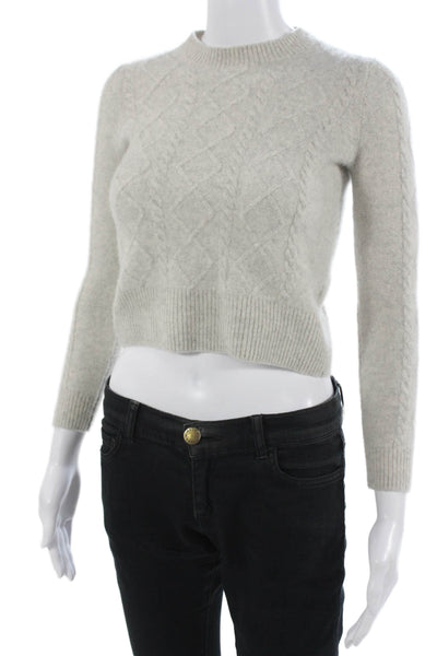 27 Miles Unisex Beige Cashmere Argyle Pullover Sweater Size XS