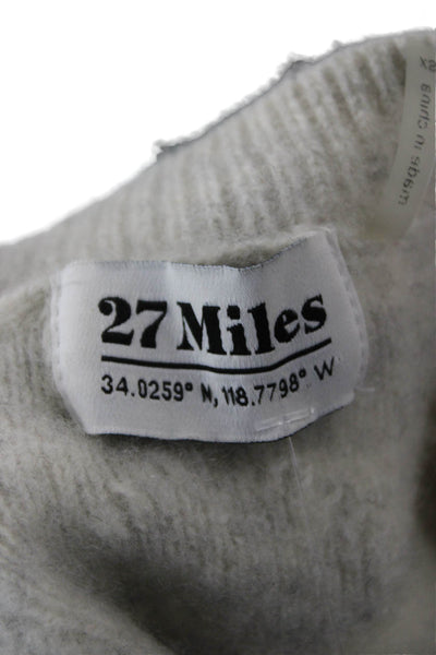 27 Miles Unisex Beige Cashmere Argyle Pullover Sweater Size XS