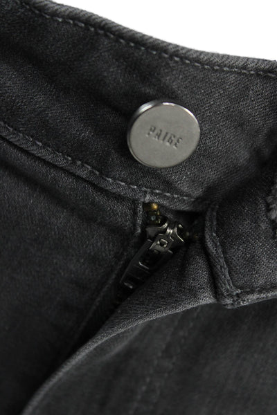Paige Womens Ankle Cropped High Waist Dark Gray Jeans Size 28