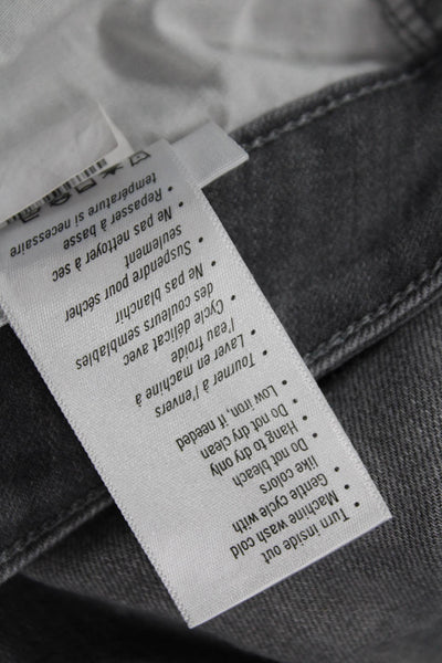 Paige Womens Ankle Cropped High Waist Dark Gray Jeans Size 28