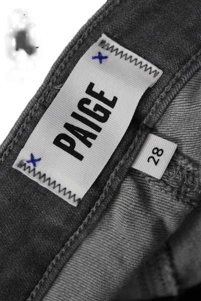 Paige Womens Ankle Cropped High Waist Dark Gray Jeans Size 28