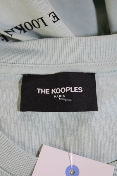 The Kooples Mens Light Blue Cotton Graphic T-Shirt Short Sleeve Size M