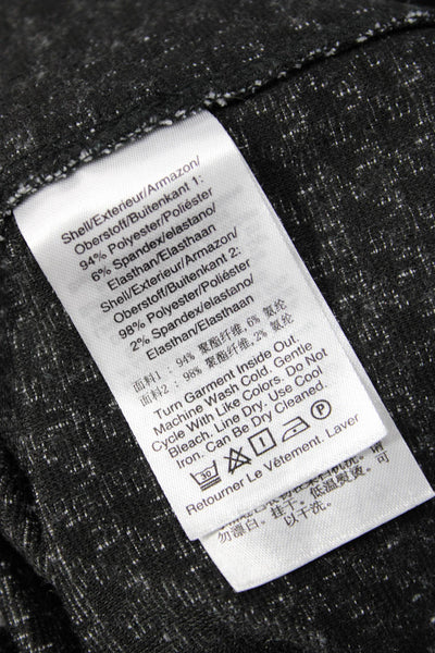 DKNY Women Sheath Dress Black Check Long Sleeve Knee Length Round Neck Size 14