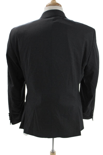Lauren Ralph Lauren Mens Dark Gray 100% Wool Suit Jacket Size 40