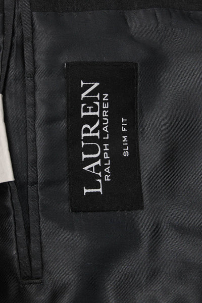 Lauren Ralph Lauren Mens Dark Gray 100% Wool Suit Jacket Size 40