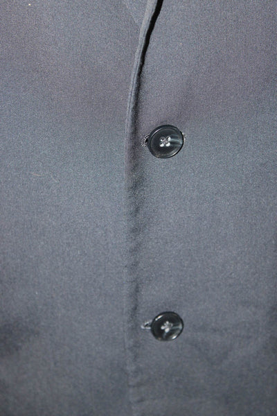 Marc Ecko Mens 2 Piece Dark Blue Blazer Collared Long Sleeve Size 42