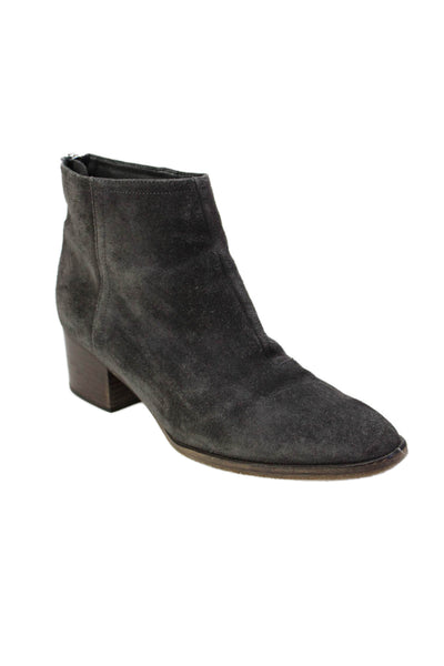 Rag & Bone Womens Suede Ankle Boots Heels Gray Size 38 8