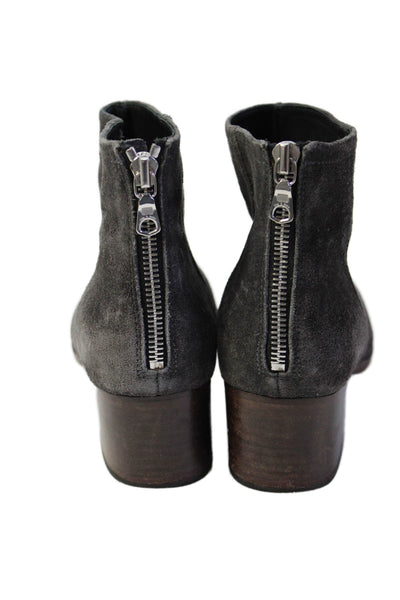 Rag & Bone Womens Suede Ankle Boots Heels Gray Size 38 8