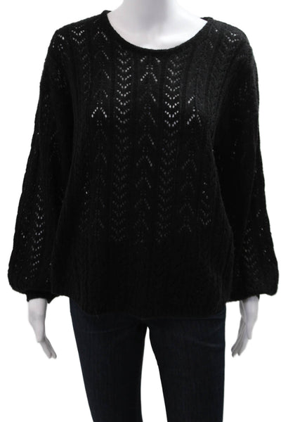 Bishop and Young Unisex Black Bohemian Pullover Round Neck Long Sleeve Size S