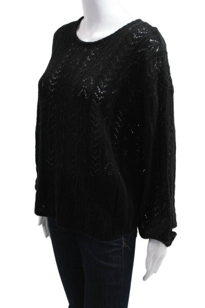 Bishop and Young Unisex Black Bohemian Pullover Round Neck Long Sleeve Size S