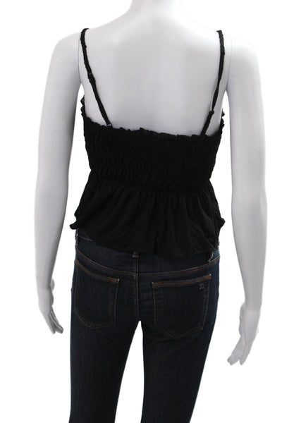 Sunday In Brooklyn Women Camisole Black Solid Bohemian Size M