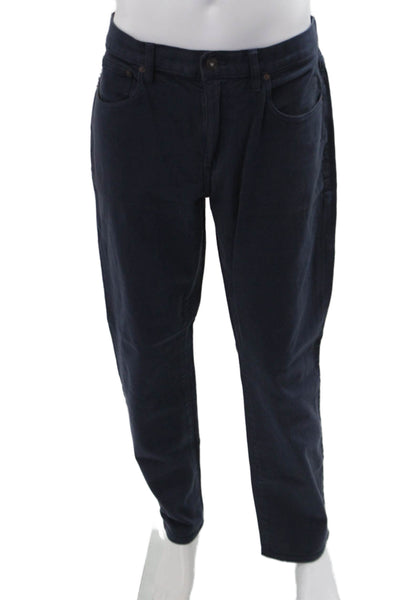 Brooks Brothers Men Chinos Dark Blue Cotton Stretch Size 35