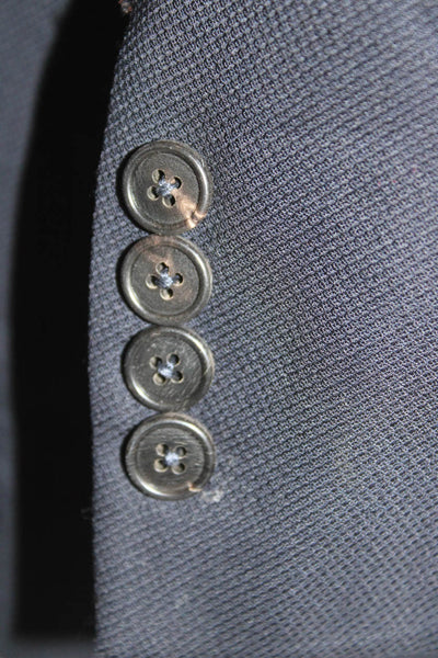 Ermenegildo Zegna Men Dark Blue 100% Wool Suit Jacket Size 54