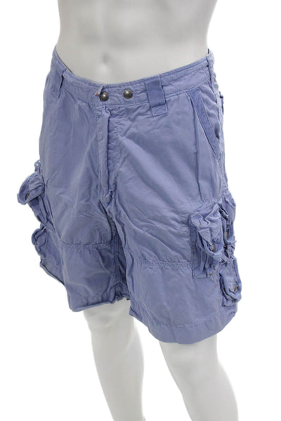 Polo Ralph Lauren Mens Cargo Shorts Light Blue 100% Cotton Size 34