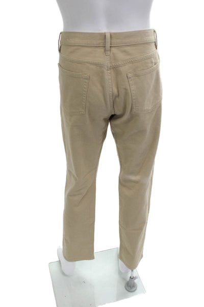 Brooks Brothers Red Fleece Mens Chino Khakis Beige Linen Pants Size 35