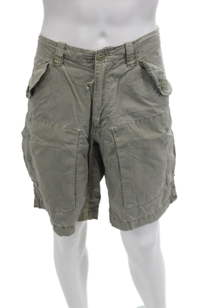 Polo Ralph Lauren Mens Cargo Shorts Gray Cotton Size 33