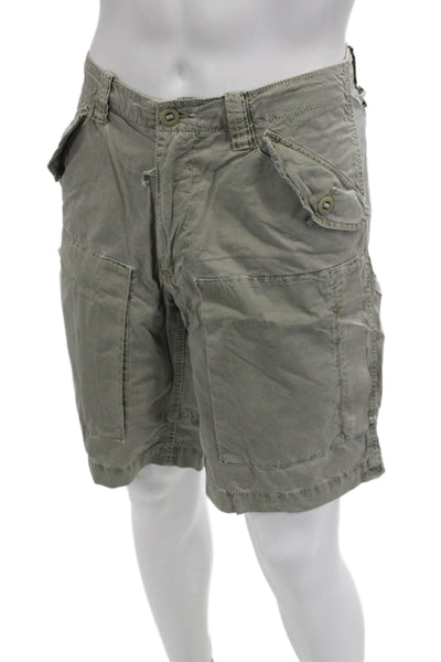 Polo Ralph Lauren Mens Cargo Shorts Gray Cotton Size 33