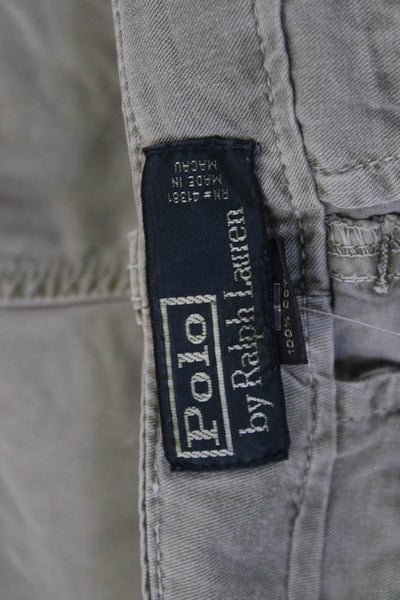 Polo Ralph Lauren Mens Cargo Shorts Gray Cotton Size 33
