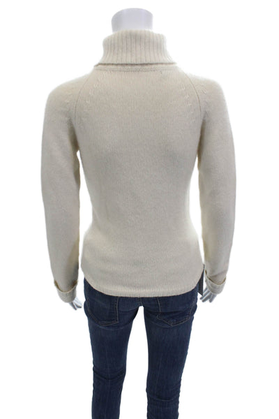 French Connection Unisex Beige Turtleneck Pullover Sweater Size S