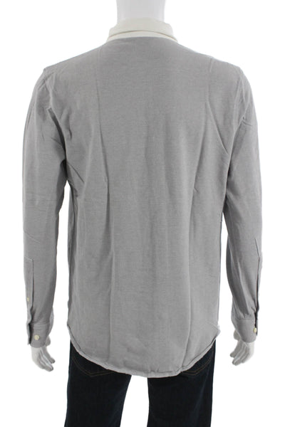 Brooks Brothers Mens Long Sleeves Button Down Shirt Grey Size Large