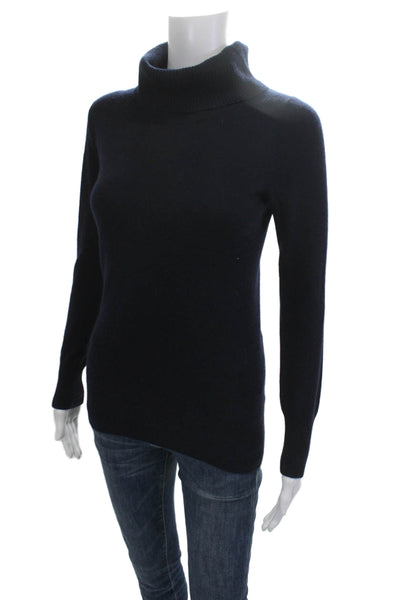 J Crew Collection Unisex Dark Blue Turtleneck Pullover 80% Cotton Size XS