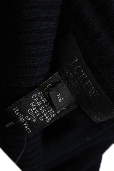 J Crew Collection Unisex Dark Blue Turtleneck Pullover 80% Cotton Size XS