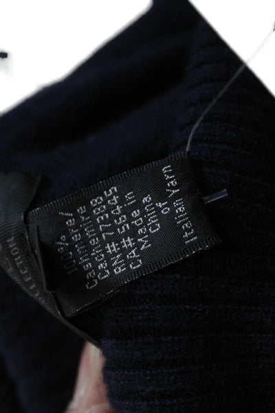 J Crew Collection Unisex Dark Blue Turtleneck Pullover 80% Cotton Size XS