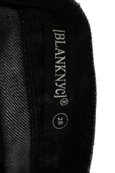 BLANKNYC Unisex Black Grunge Button Cotton Shorts Size 28