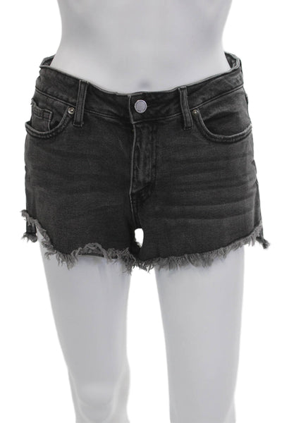 JBD Unisex Dark Gray Grunge Solid Shorts Size M