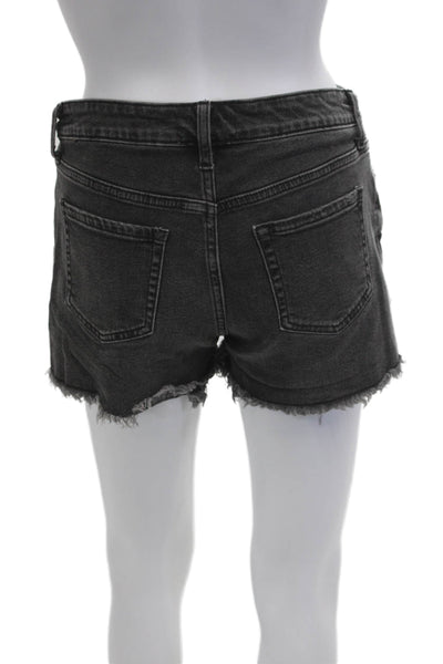 JBD Unisex Dark Gray Grunge Solid Shorts Size M
