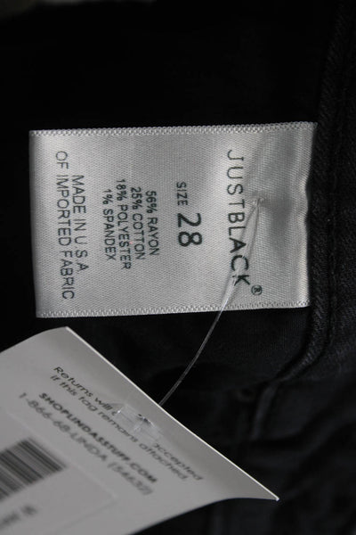 Just Black Denim Womens Skinny Ankle Black Jeans Mid Rise Size 28